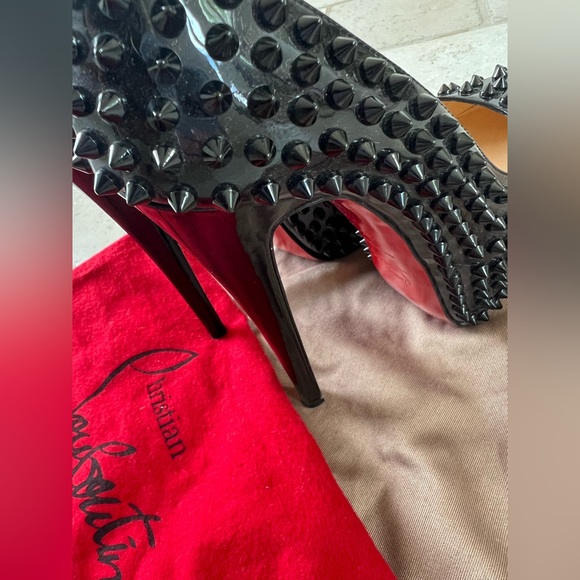 Christian Louboutin platform high heel black spike heels size 36 - Picture 7 of 7
